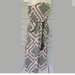 New Strapless floral maxi dress with pockets S